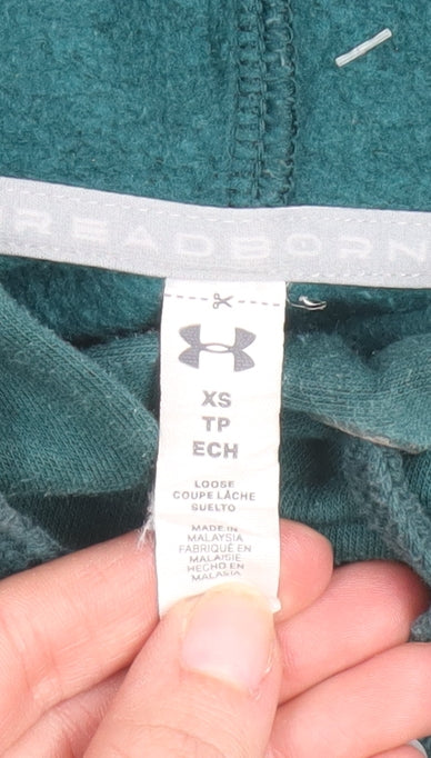 Under Armour Women’s Green XS Pullover Hoodie with Logo Print