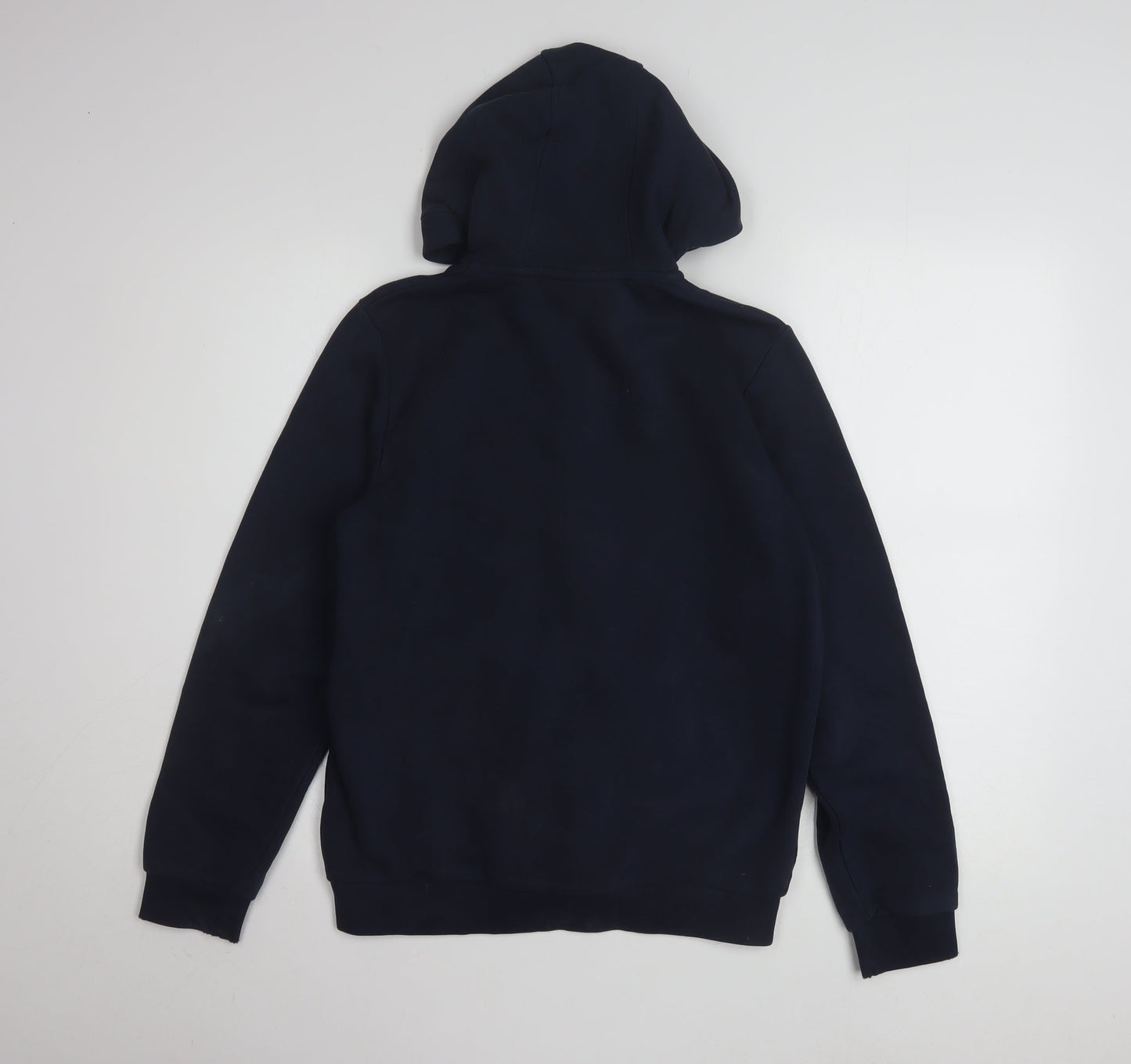 Fila Boys Navy Blue Full Zip Hoodie 158-164cm Logo Cotton Blend