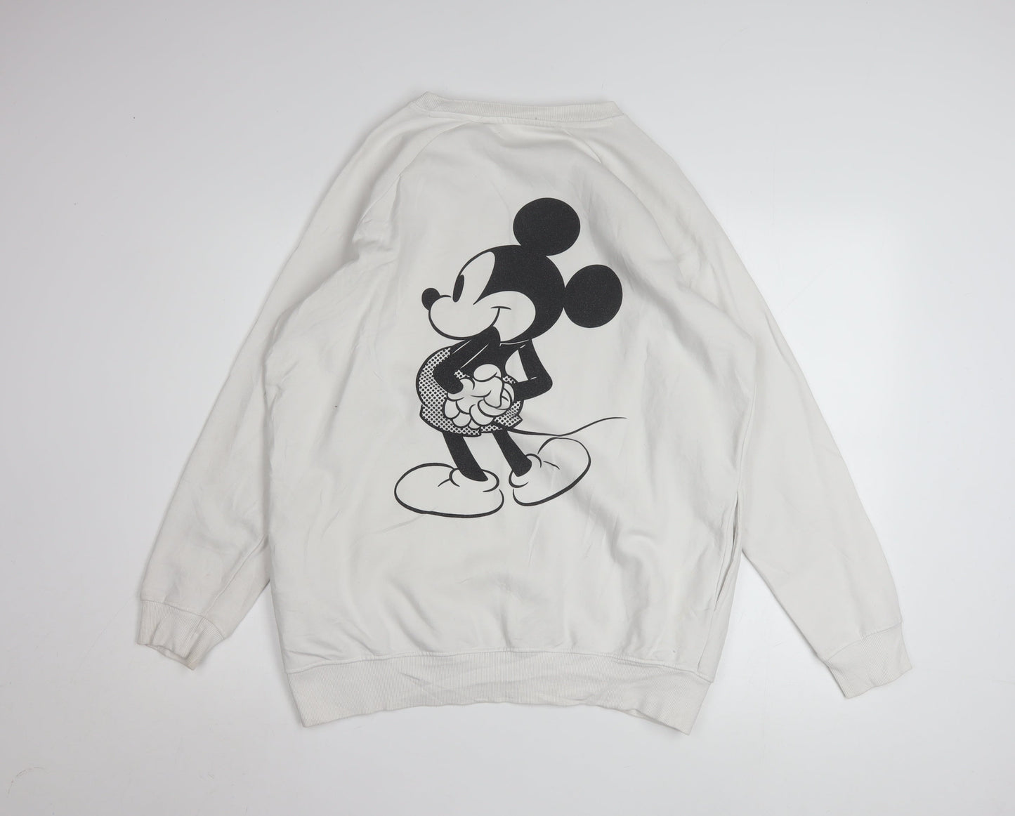 Disney Reserved Women's White Mickey Mouse Sweatshirt Size S