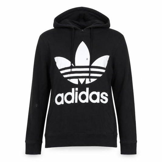 Adidas Womens Black Hoodie Size 10 Pullover Hooded Sweatshirt