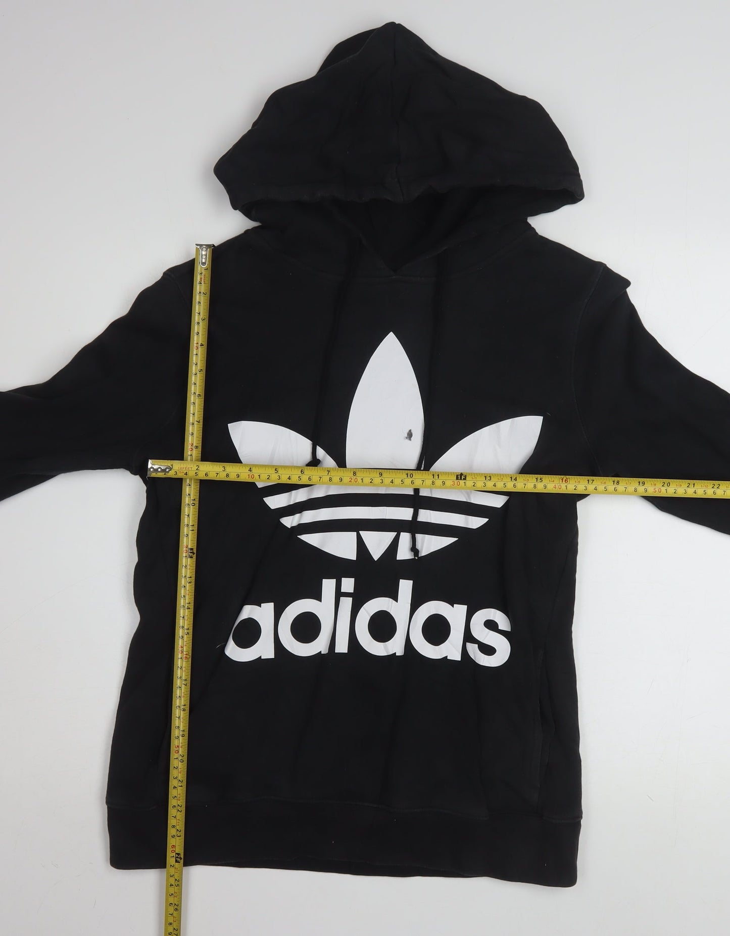 Adidas Womens Black Hoodie Size 10 Pullover Hooded Sweatshirt