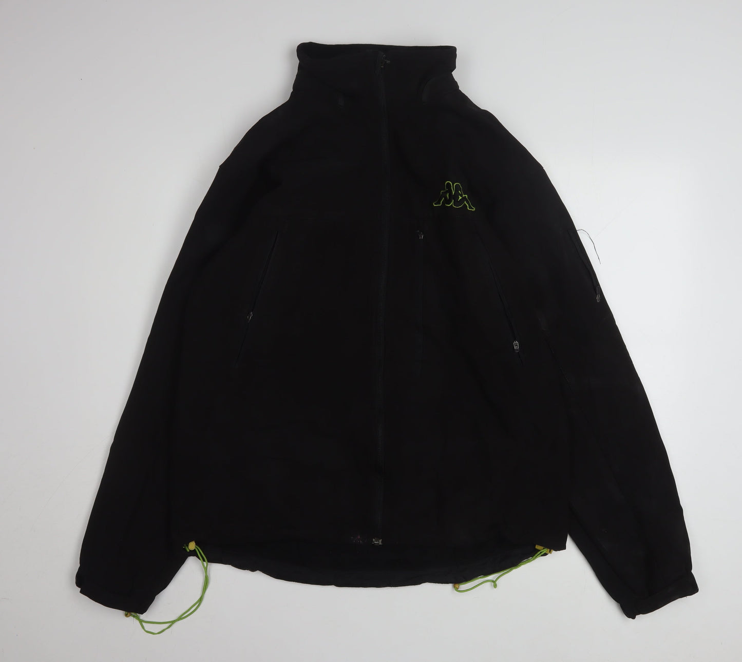 Kappa Men's Black XL Softshell Full Zip Jacket Windproof Waterproof