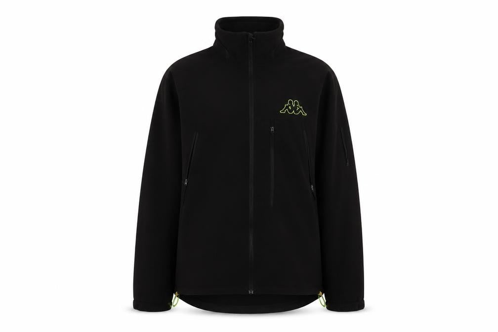 Kappa Men's Black XL Softshell Full Zip Jacket Windproof Waterproof
