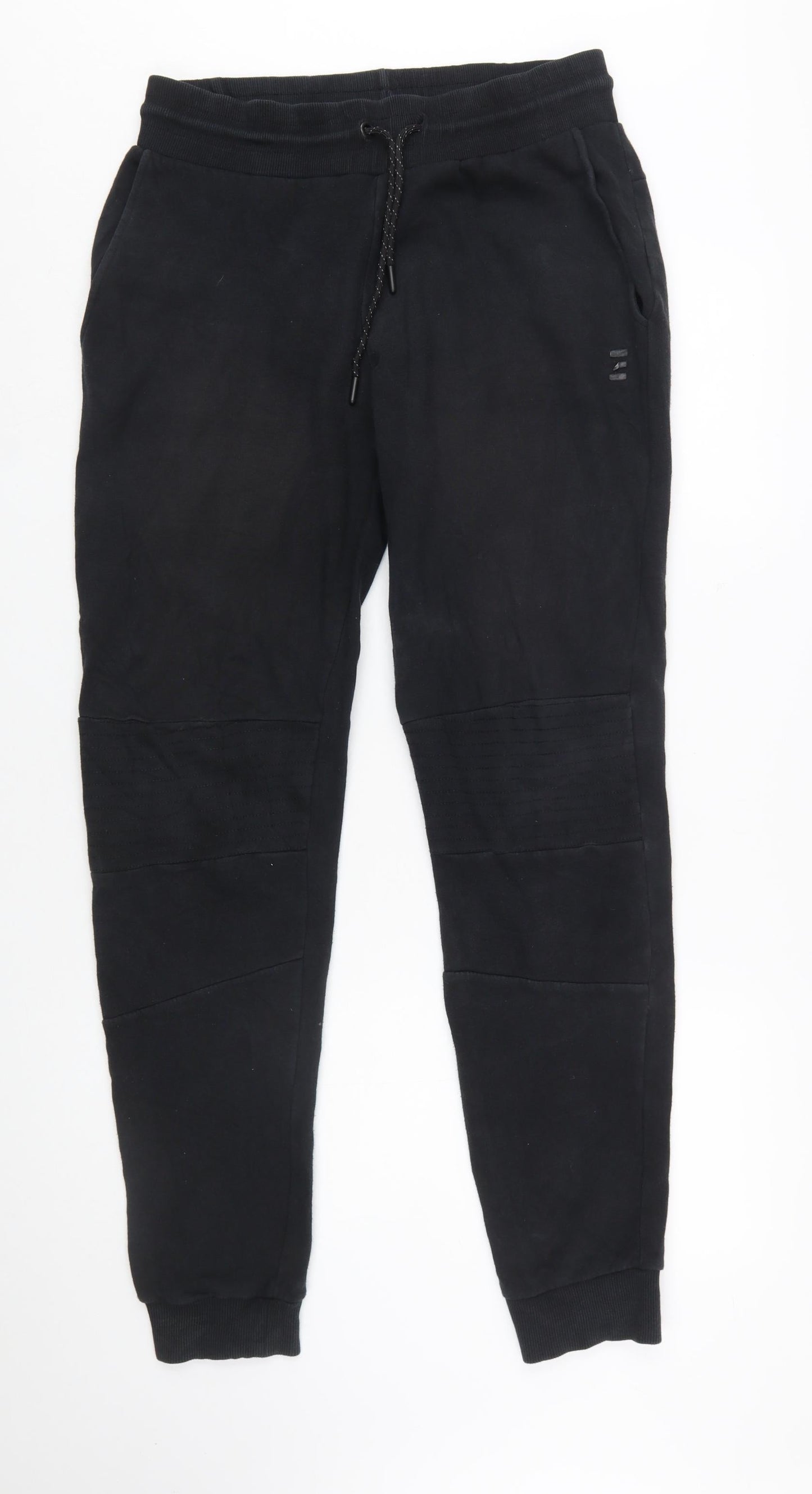 PRO-TEK Men's Black Jogger Trousers Size M Cotton Blend