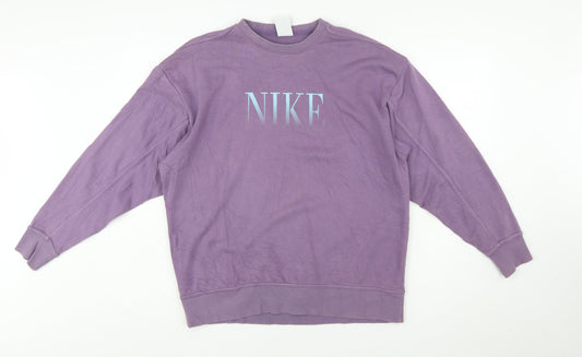 Nike Womens Purple Dri-Fit Pullover Sweatshirt Size S