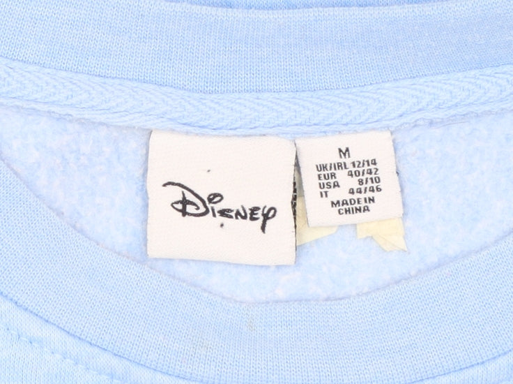Disney Women Blue Mickey Mouse Pullover Sweatshirt Size M 12/14