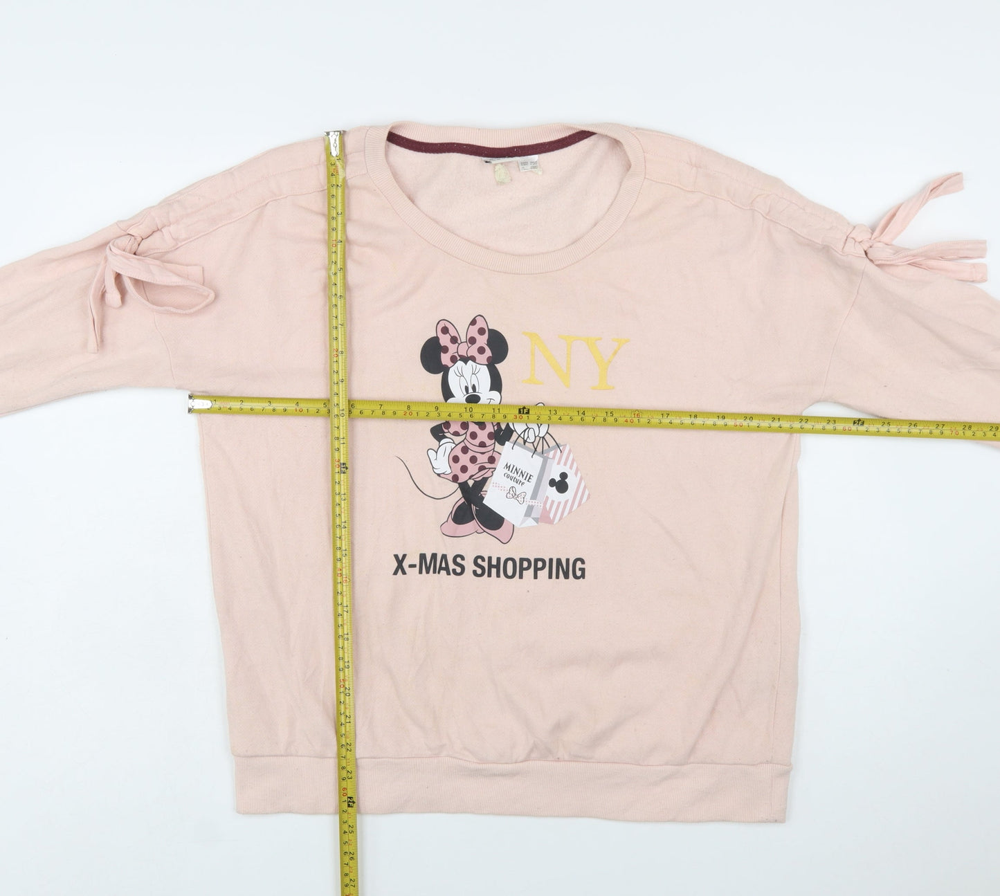Disney Minnie Mouse Women's Pink Pullover Sweatshirt Size 12/14