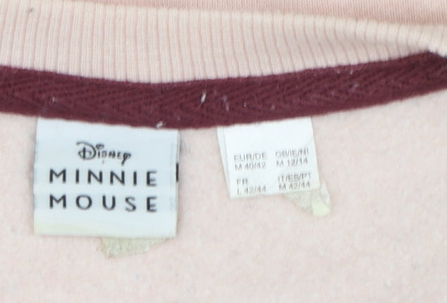 Disney Minnie Mouse Women's Pink Pullover Sweatshirt Size 12/14