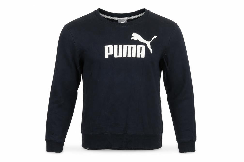 Puma Mens Black Crew Neck Logo Sweatshirt Size S