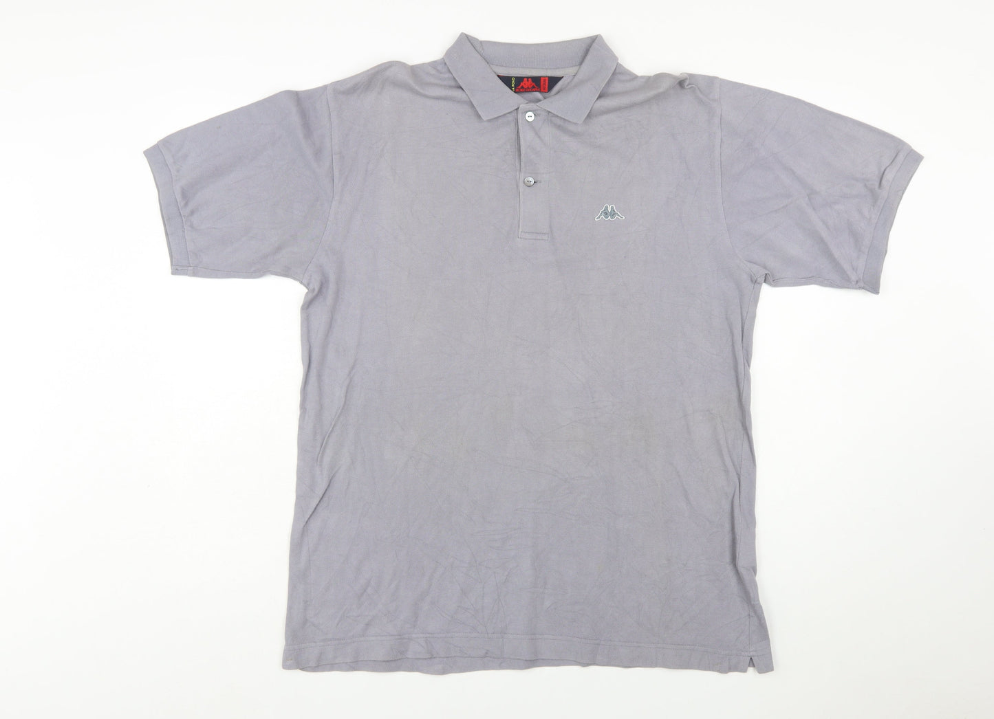 Robe Di Kappa Men's Grey Cotton Short Sleeve Polo - Size M