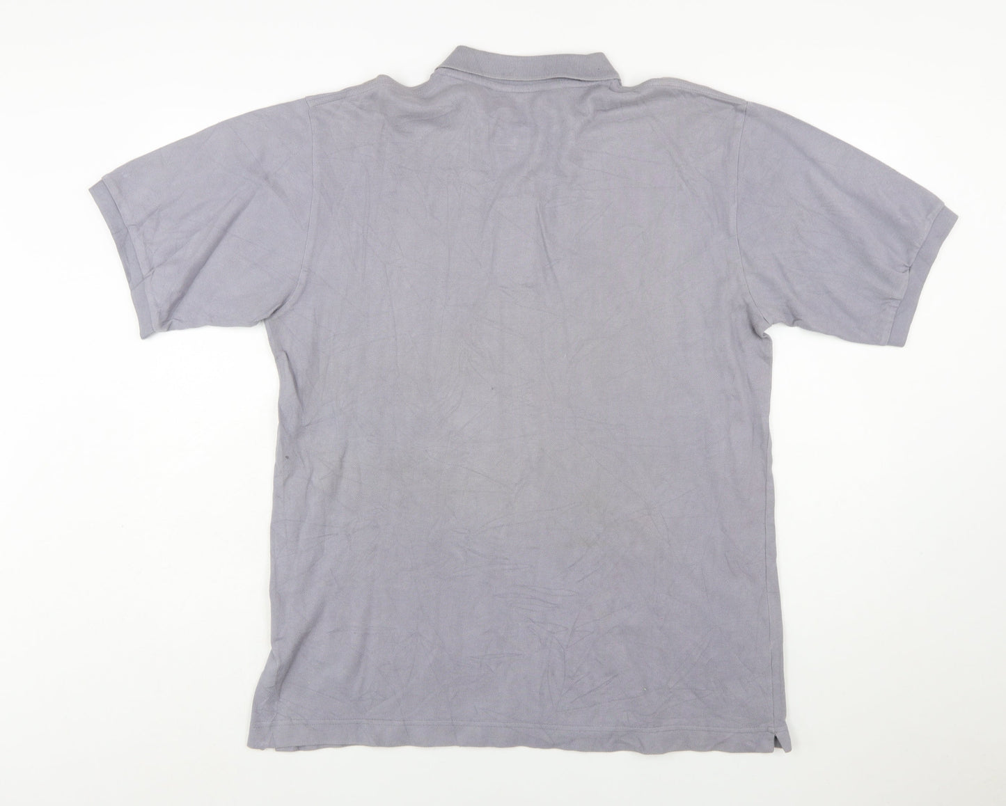 Robe Di Kappa Men's Grey Cotton Short Sleeve Polo - Size M