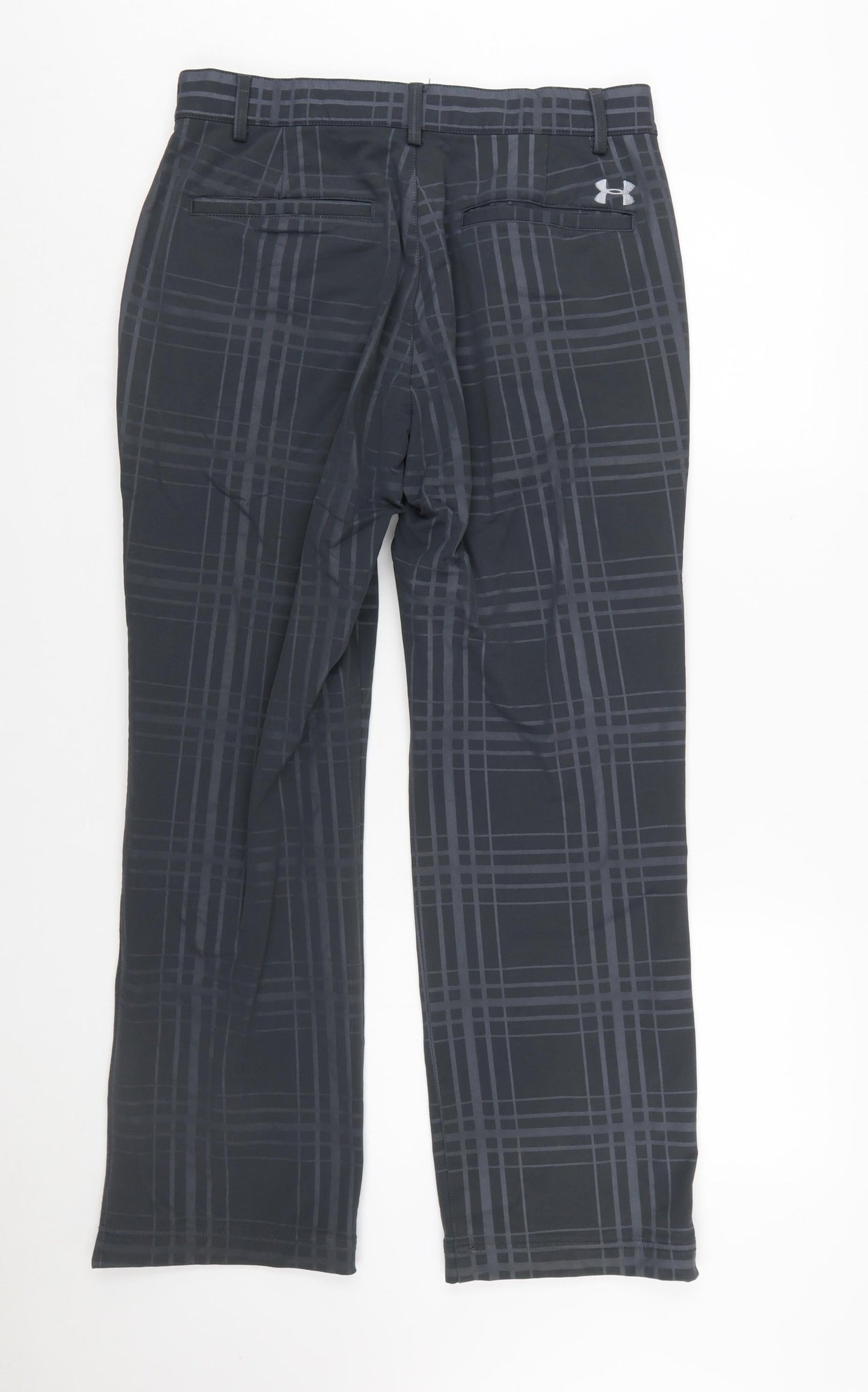 Under Armour Men’s Grey Check Chino Golf Trousers 32x30 Stretch