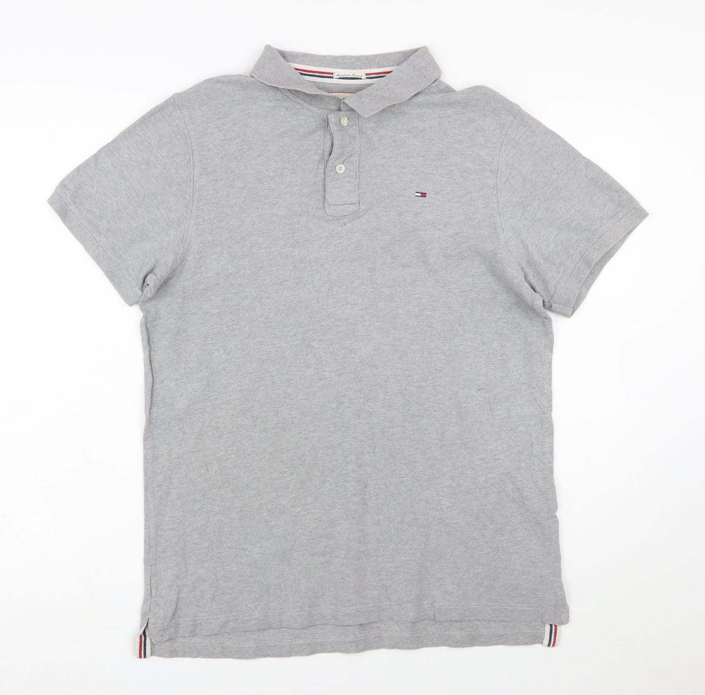 Hilfiger Denim Men's Grey XL Cotton Polo Shirt Classic Fit