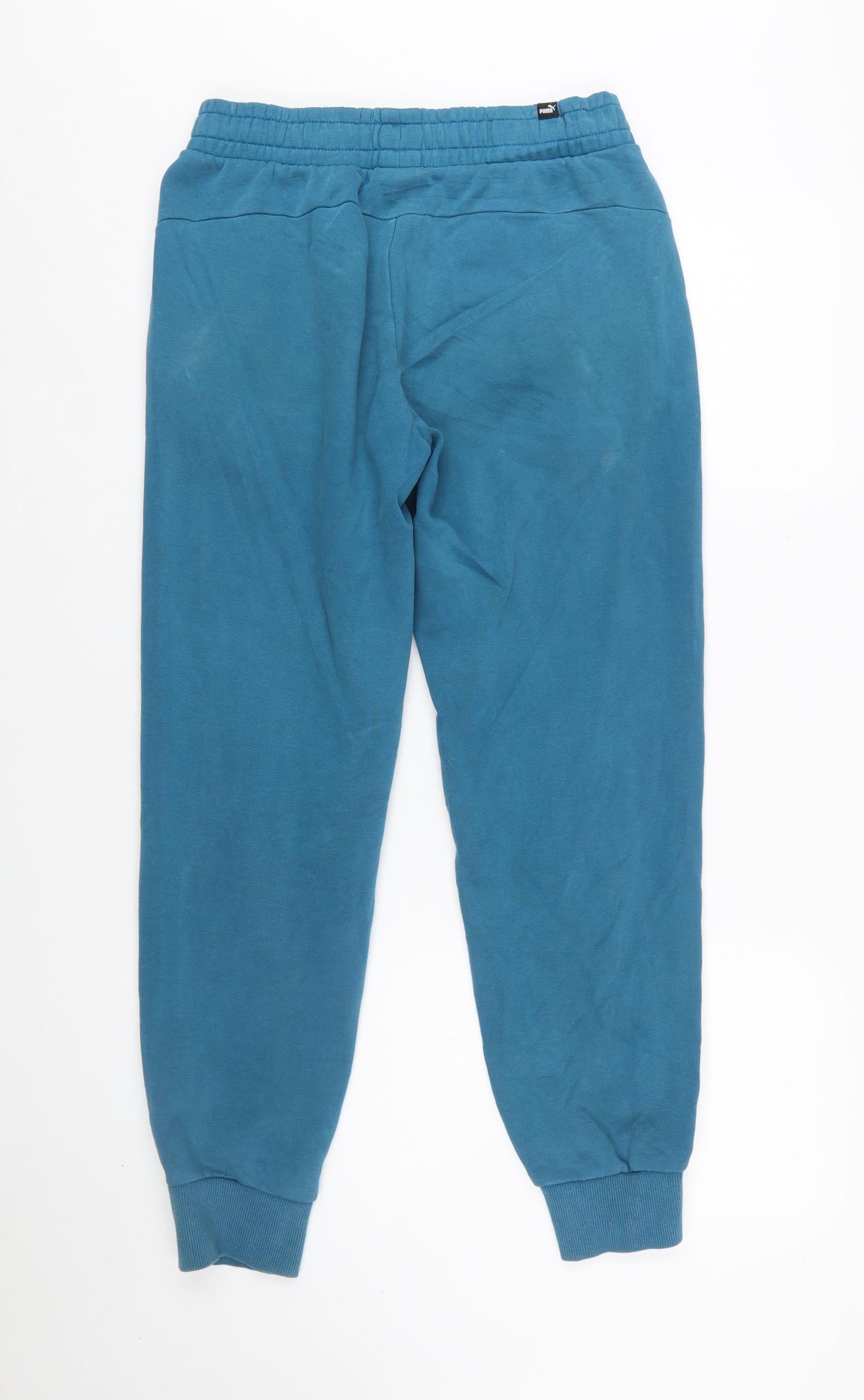 Puma Men Blue Small Jogger Sweatpants Cotton Tapered Fit