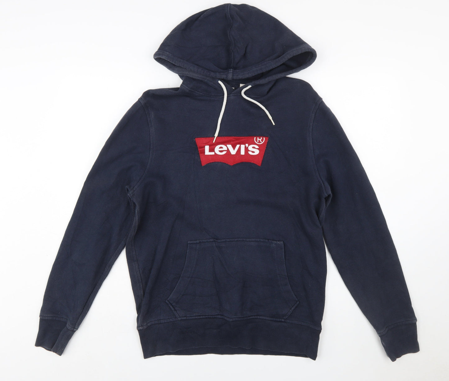 Levi's Men's Blue Pullover Hoodie S Logo Graphic Cotton Sweatshirt
