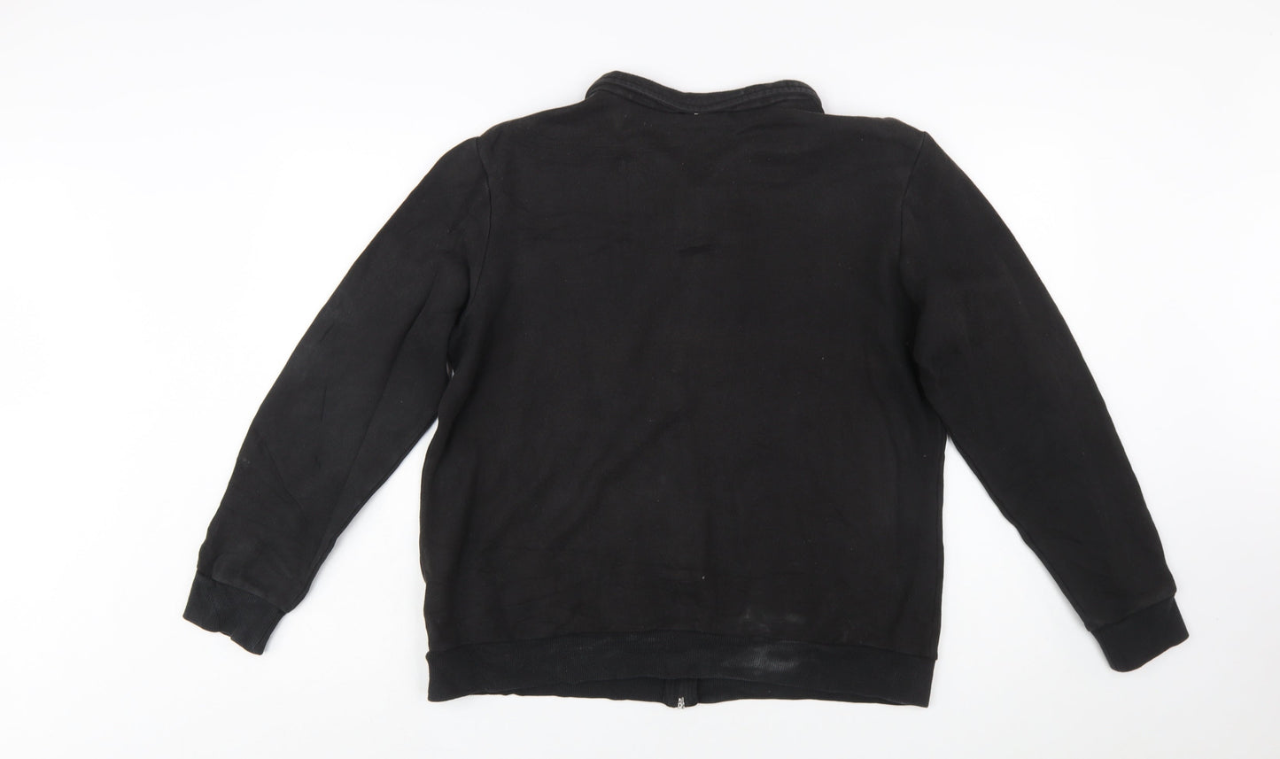Puma Women Black Size 16 Full Zip Sweatshirt Cotton Blend