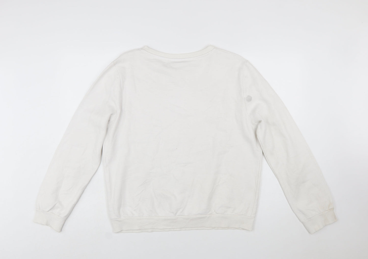 Disney x Primark Women White Mickey Mouse Graphic Sweatshirt M 12/14