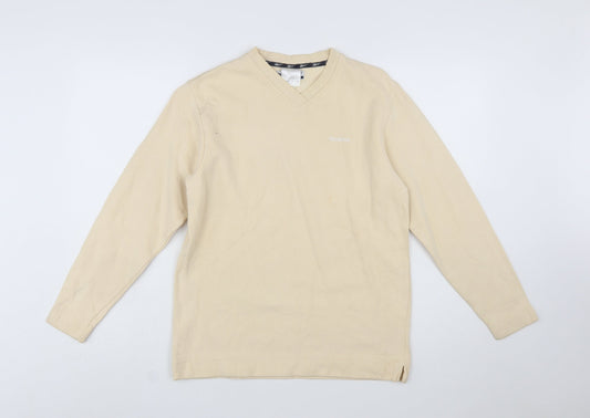 Reebok Women's Beige V-Neck Pullover Sweatshirt Size S