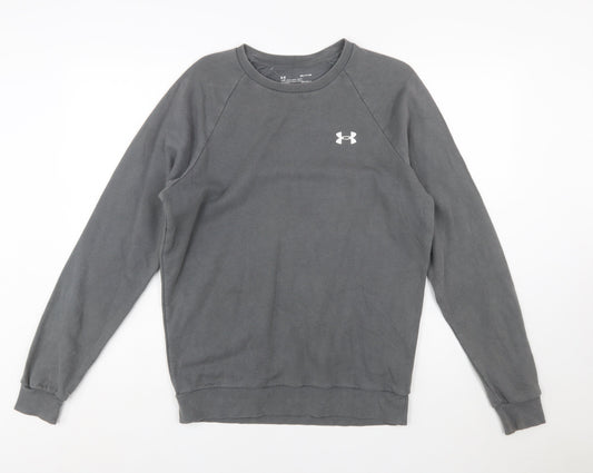 Under Armour Men's Grey Small Pullover Sweatshirt ColdGear Loose Fit