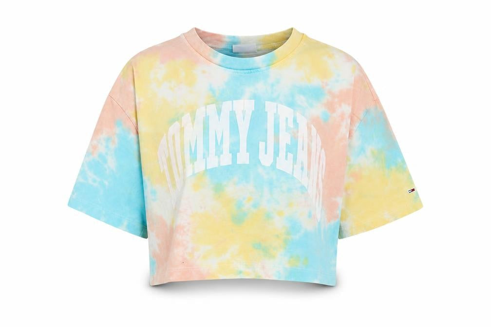 Tommy Jeans Women's Multicoloured Cropped T-Shirt M