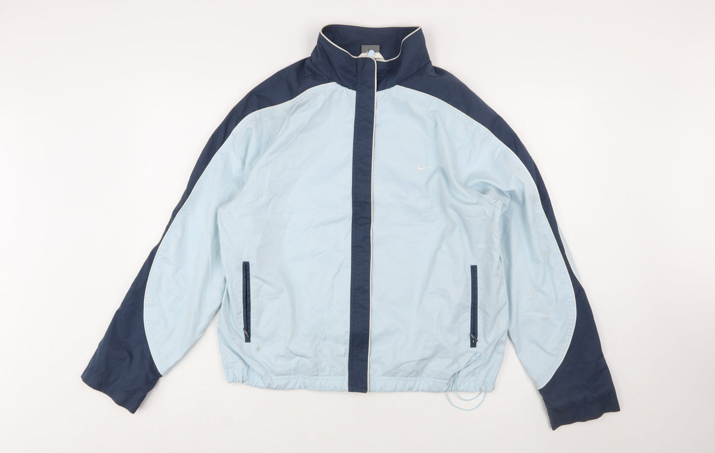 Nike Women’s Blue L Windbreaker Jacket Lightweight Zip Up