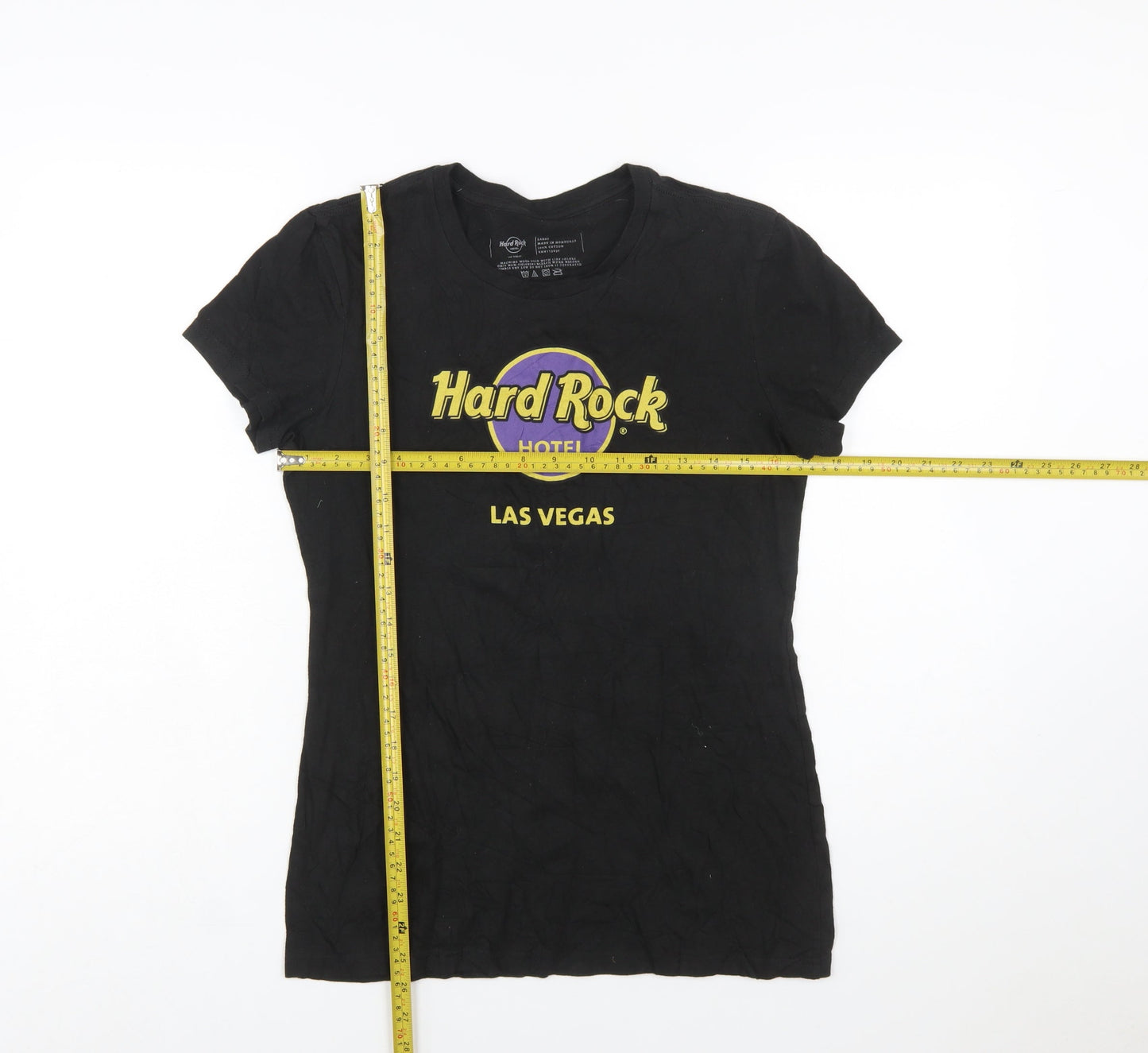 Hard Rock Hotel Las Vegas Women's Black Cotton T-Shirt Size L