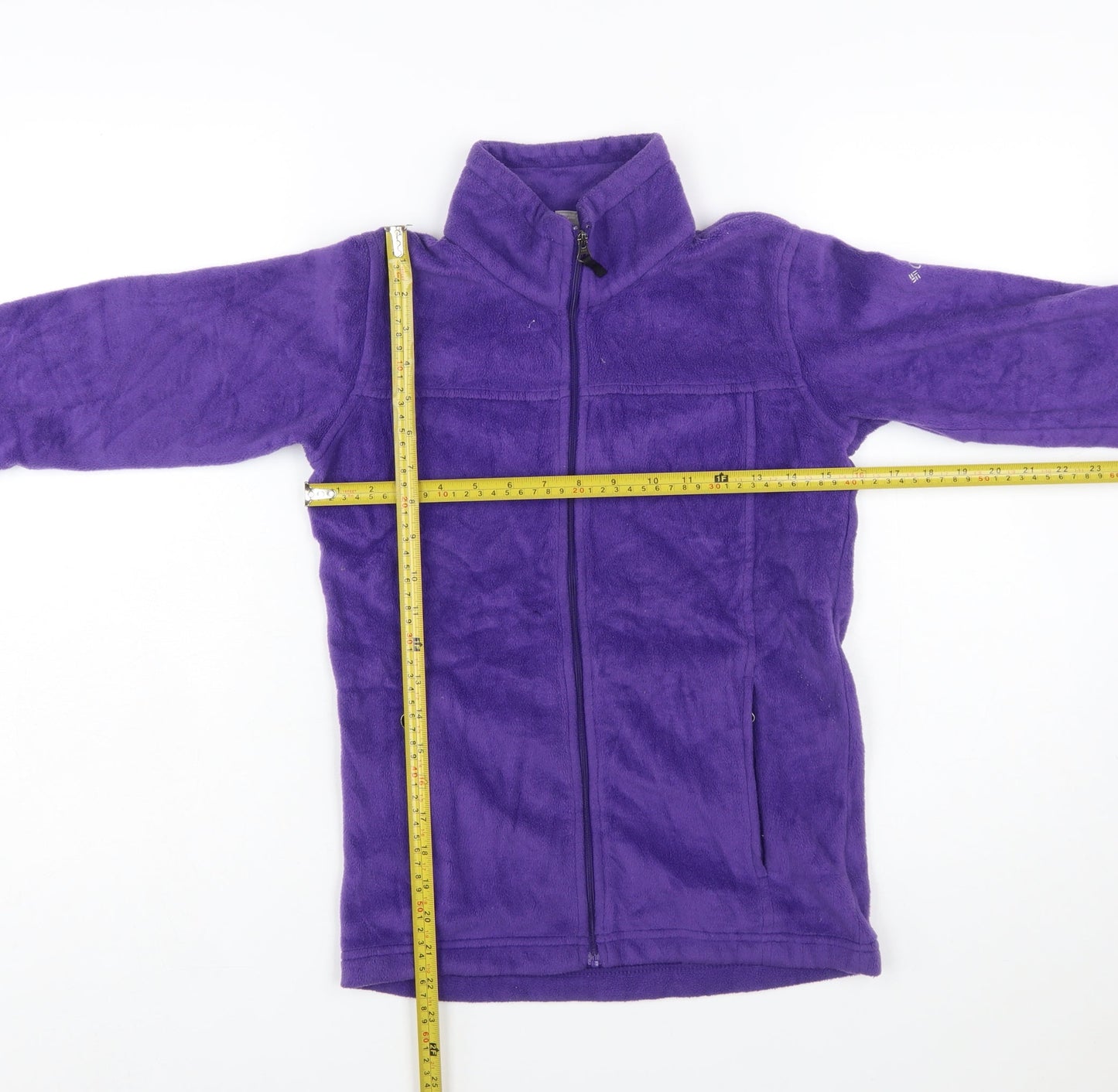 Columbia Girls Purple Fleece Full Zip Jacket Size 10-11 Years