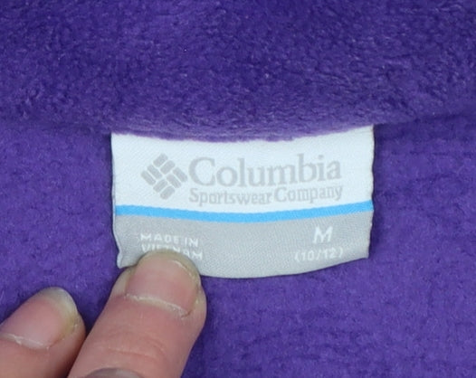 Columbia Girls Purple Fleece Full Zip Jacket Size 10-11 Years