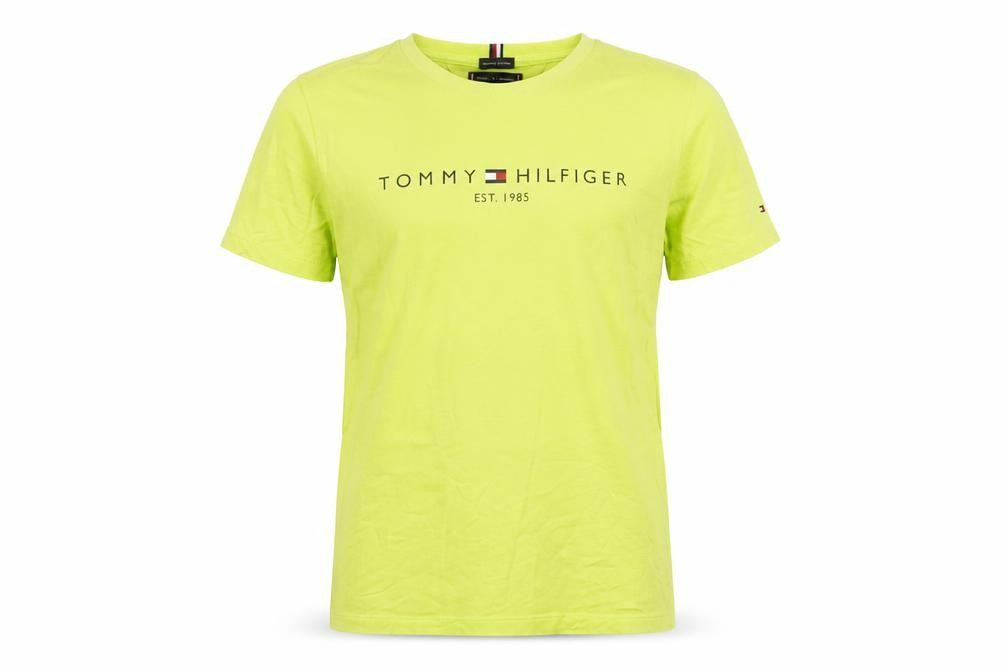Tommy Hilfiger Boys Yellow Organic Cotton Logo T-Shirt Size 164