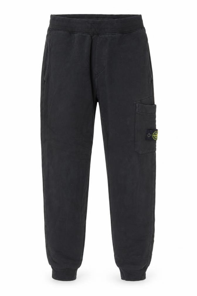 Stone Island Boys Black Cargo Trousers 12 Years Cotton Twill Joggers