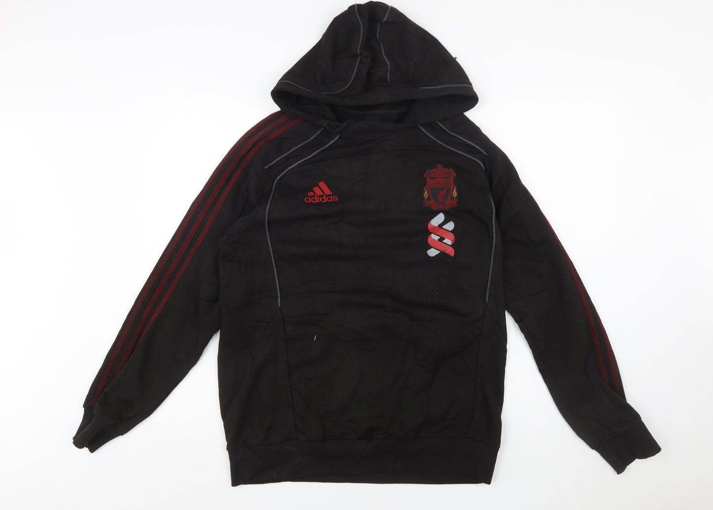 Adidas Men’s Black Liverpool FC Logo Pullover Hoodie Size L