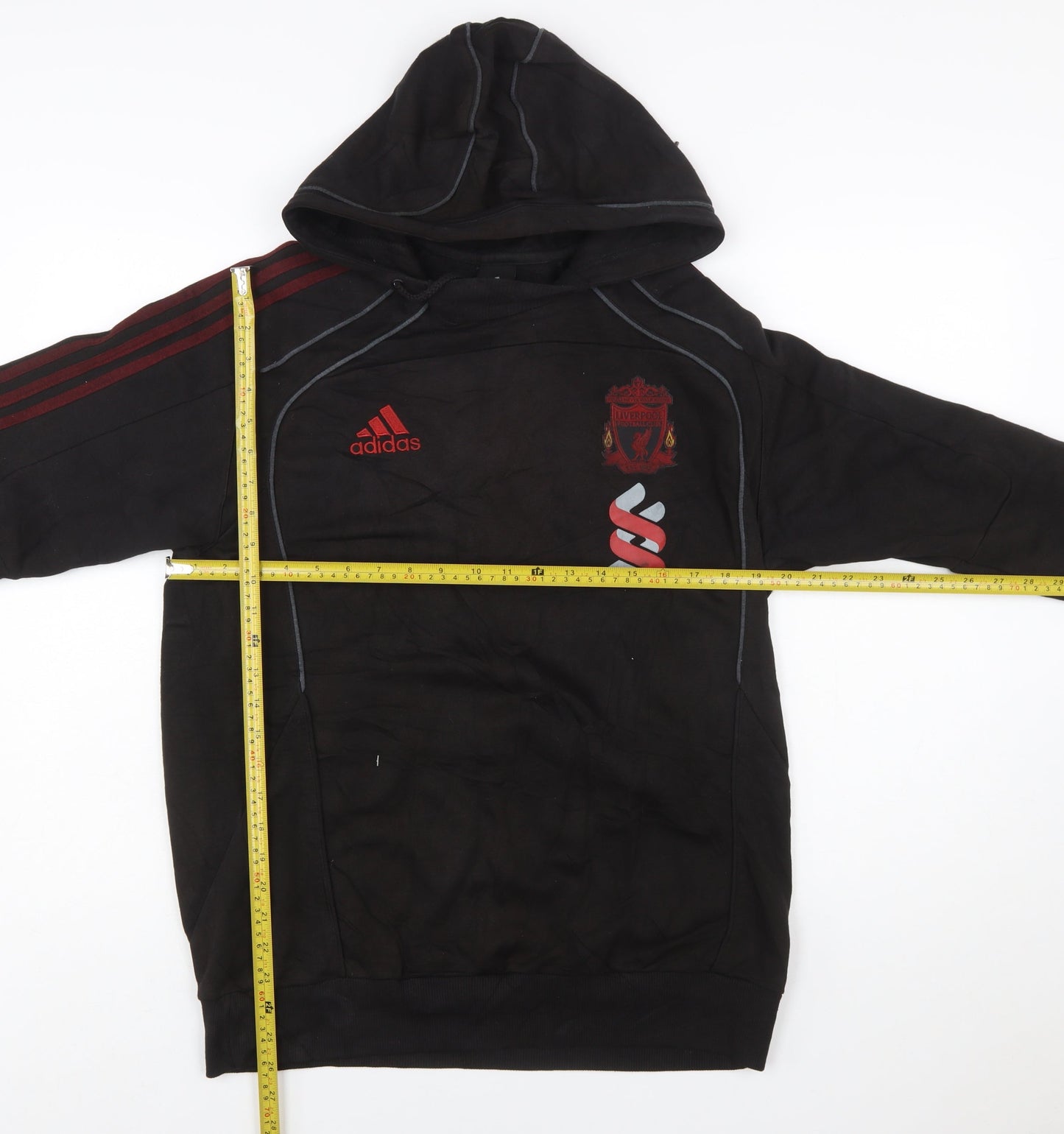 Adidas Men’s Black Liverpool FC Logo Pullover Hoodie Size L