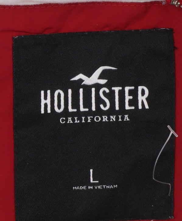 Hollister Women Multicoloured L Windbreaker Jacket Hooded Logo Zip