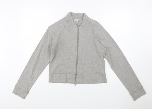 Nike Girls Grey Full Zip Sports Sweatshirt Size L