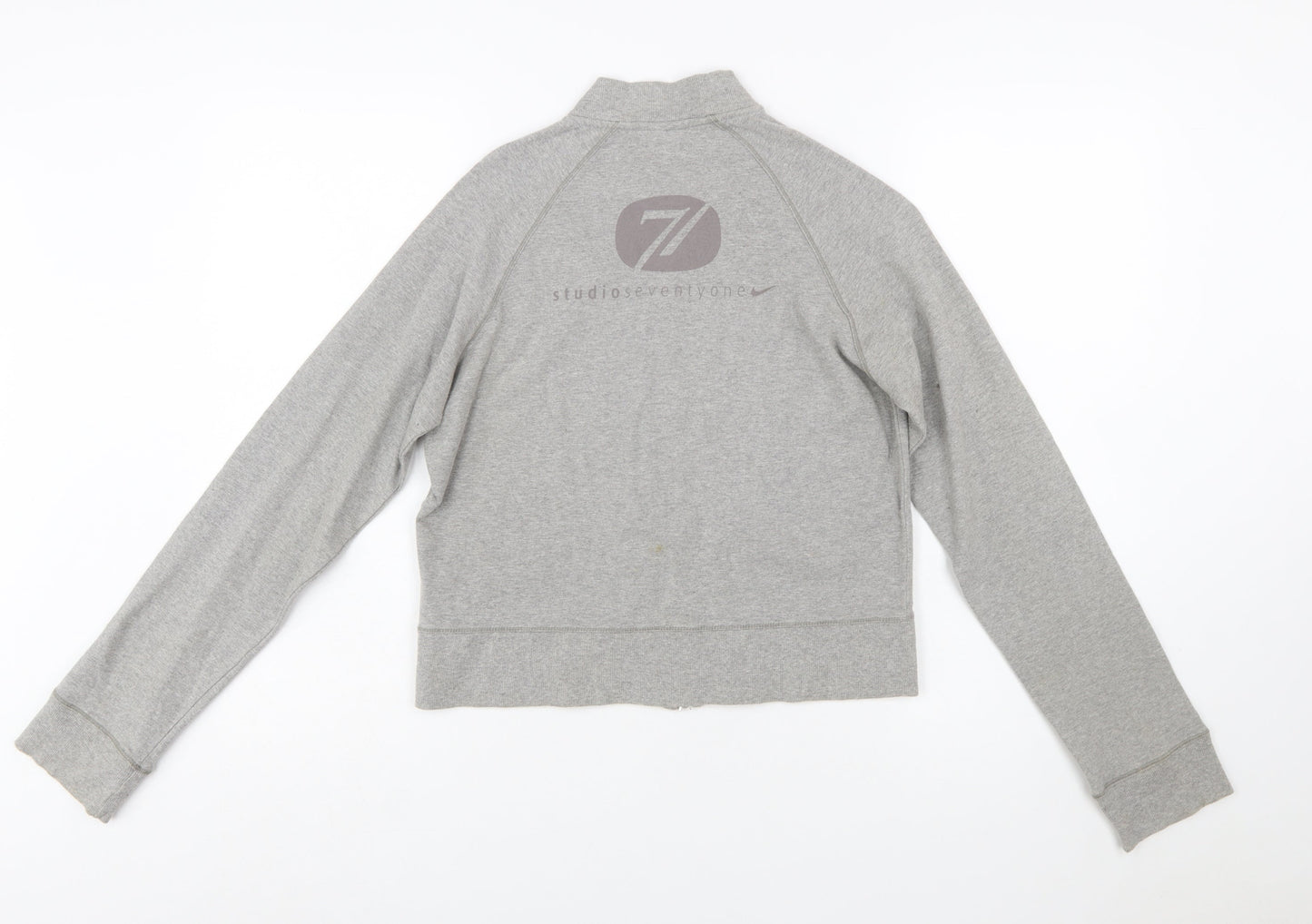 Nike Girls Grey Full Zip Sports Sweatshirt Size L