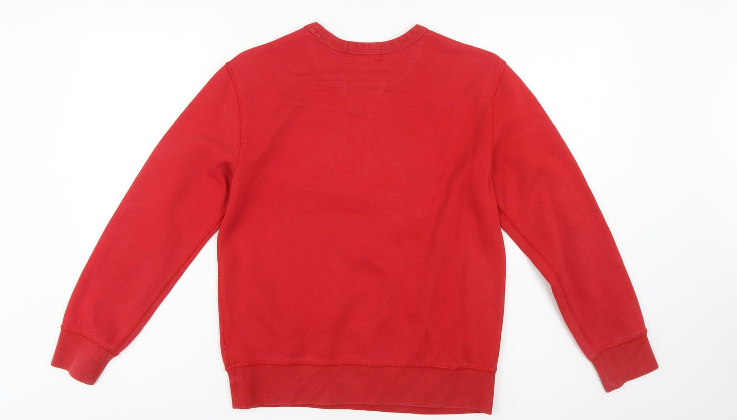 Polo Ralph Lauren Boys Red Cotton Blend Sweatshirt M (10-12) Crew Neck