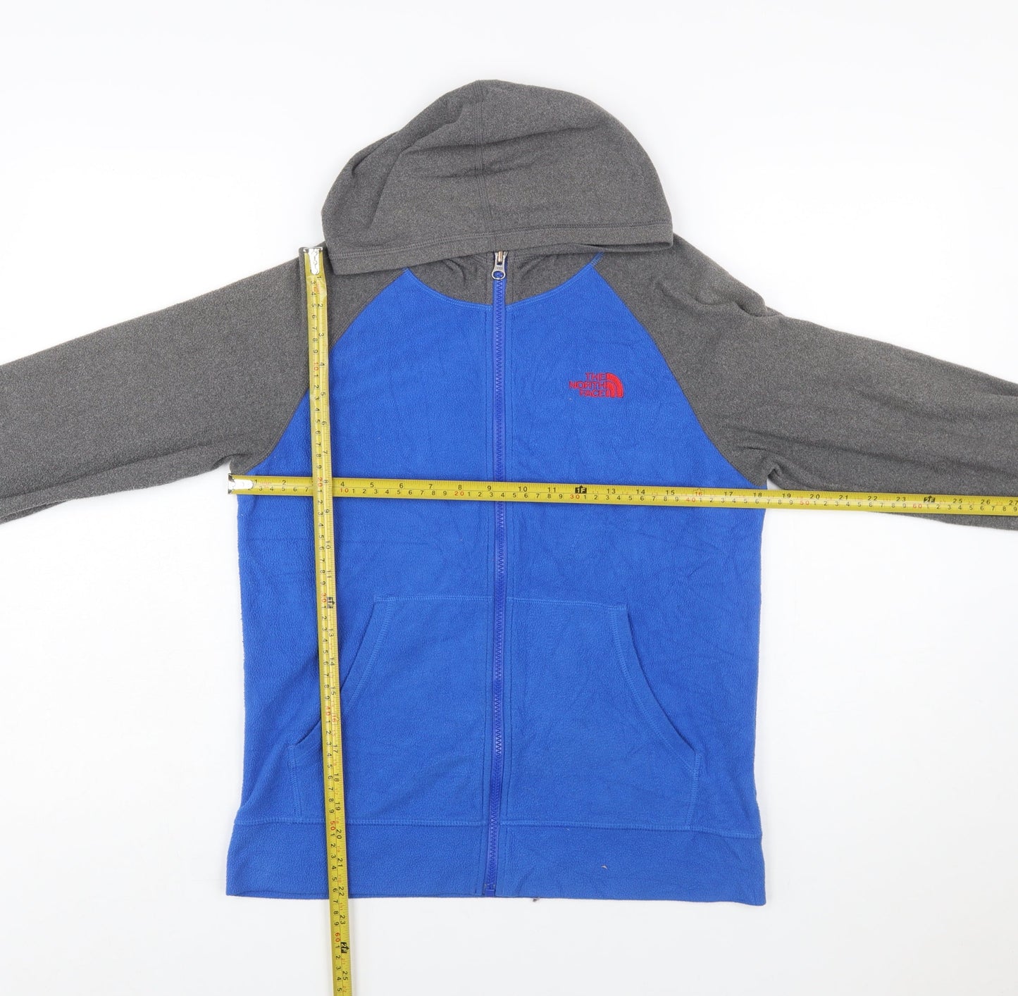 The North Face Boys Blue Grey Full Zip Fleece Hoodie 14-16 Years