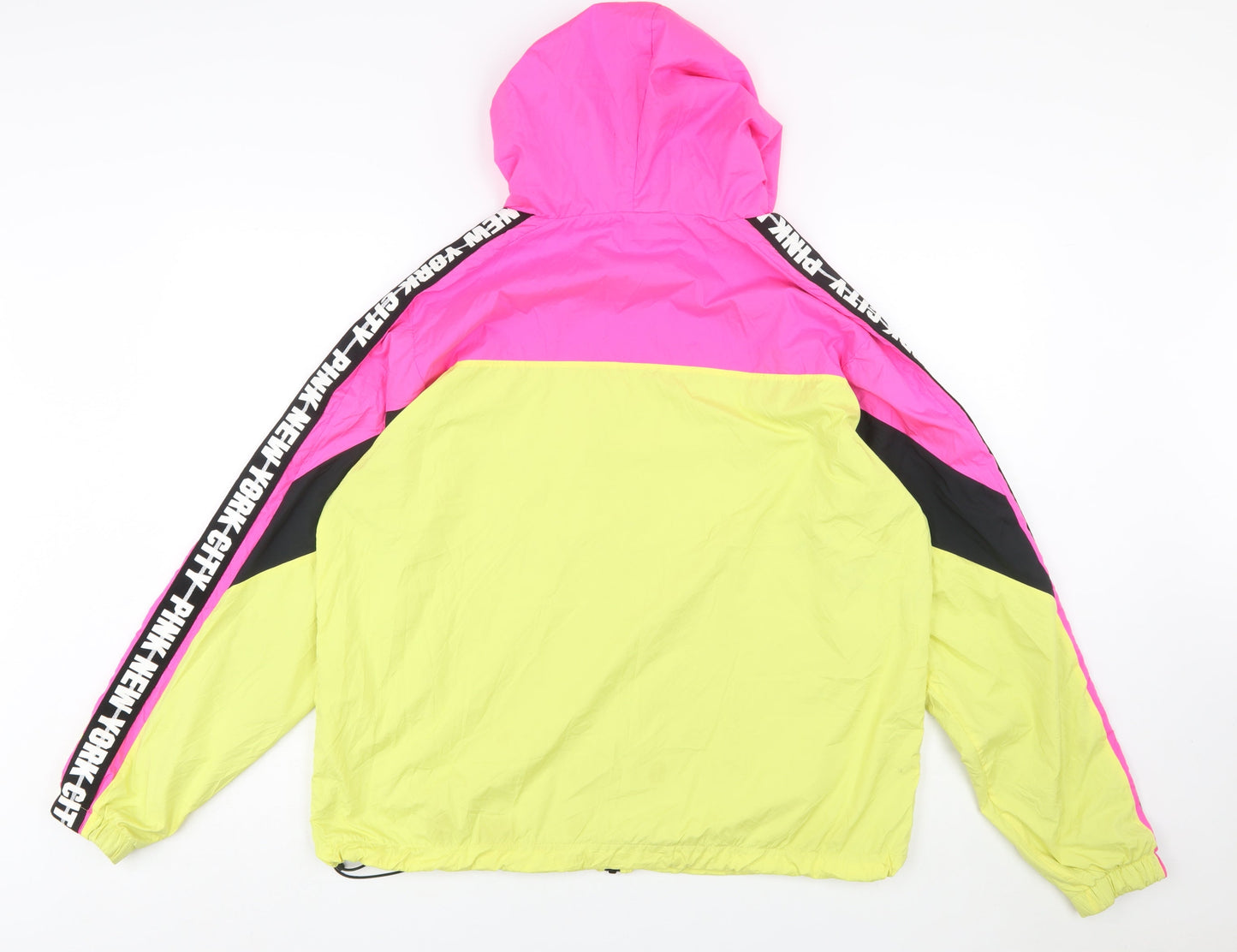 Victoria's Secret PINK Women’s Multicolour Hooded Windbreaker Jacket L