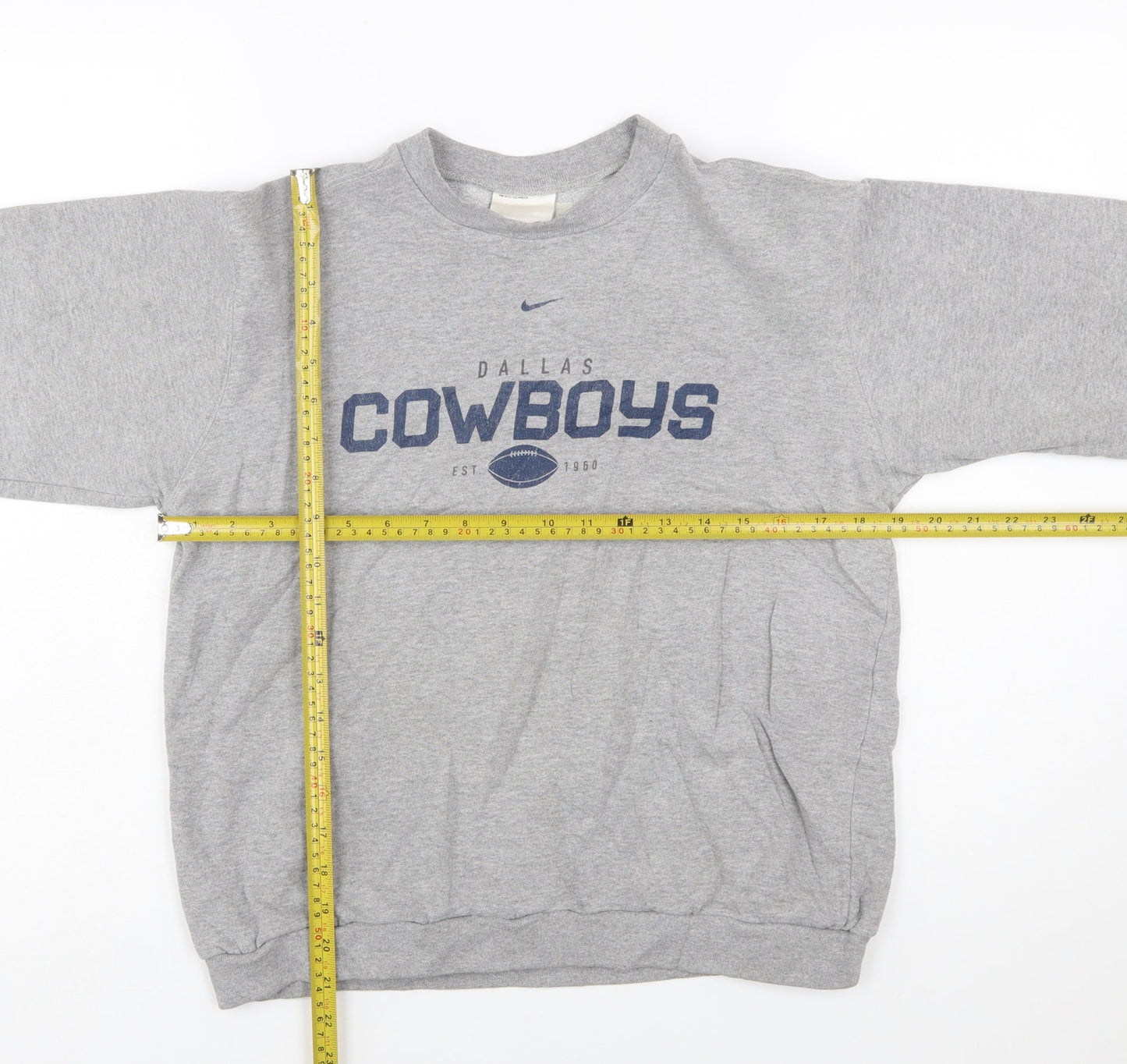 Nike Womens Grey Dallas Cowboys Pullover Sweatshirt L Vintage Sportswear