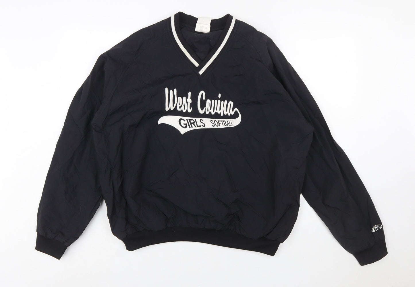Rawlings Women's Black V-Neck Pullover Sweatshirt M West Covina Softball