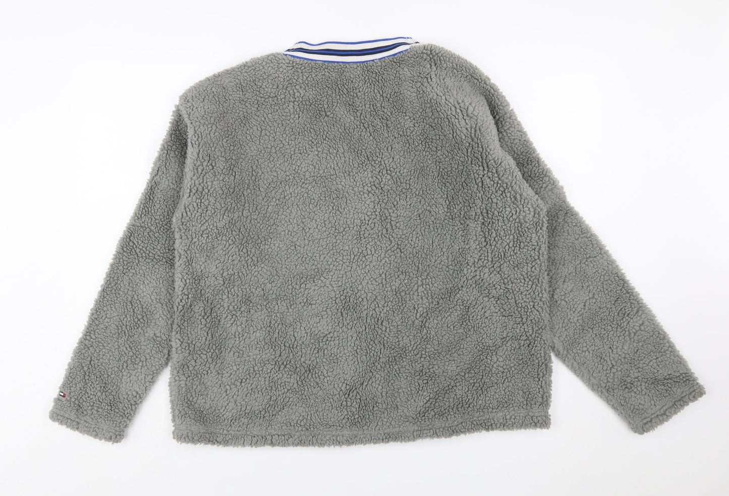 Tommy Hilfiger Womens Grey Fleece Pullover Sweatshirt Size L