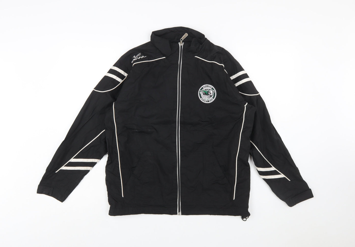 Kewl Boys Black Full Zip Track Jacket Size 10-12 Years Boulder Bison
