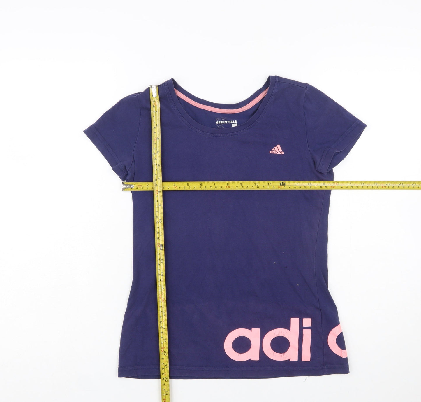 Adidas Women's Blue XS Basic Slim Fit Sports T-Shirt