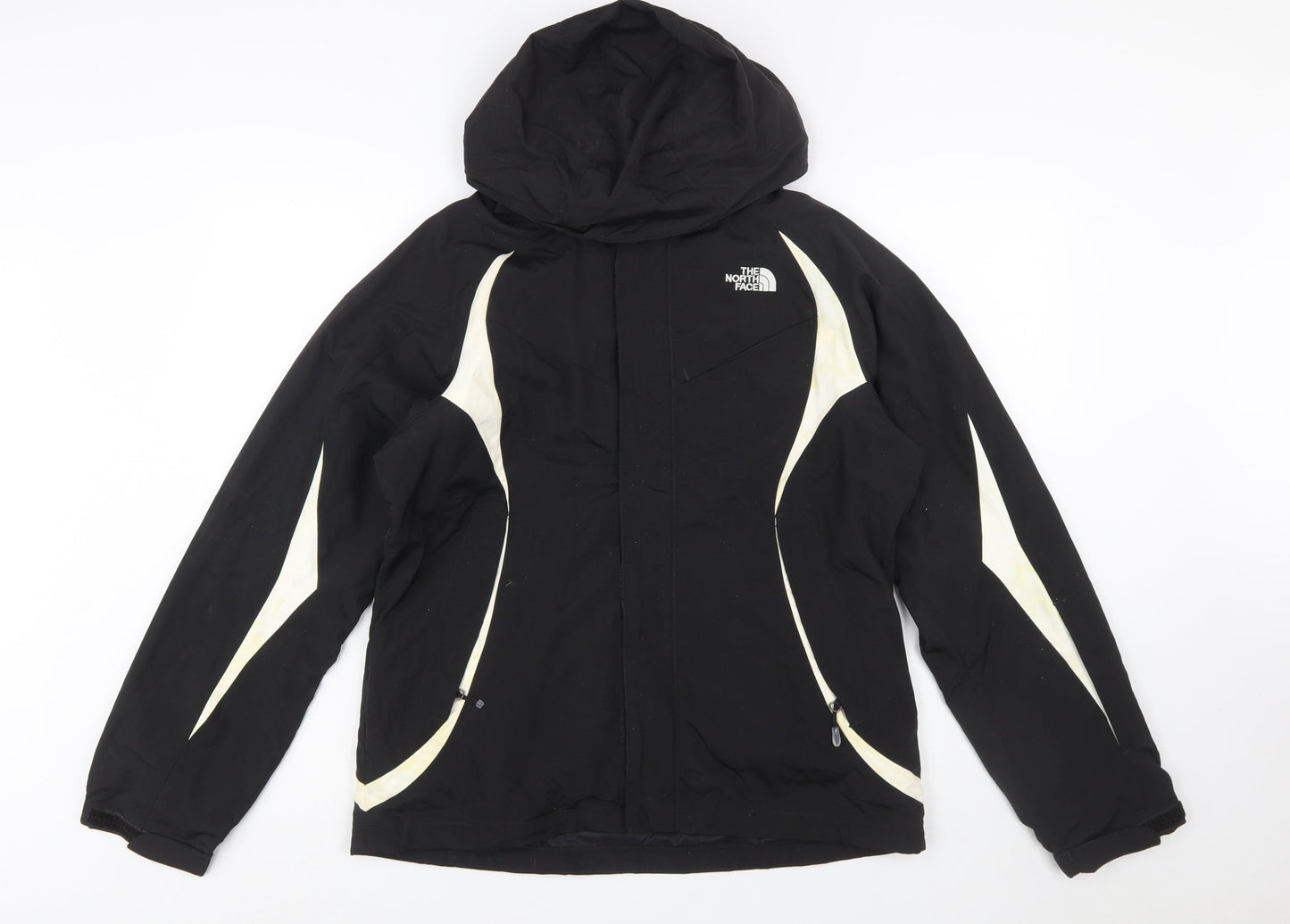 The North Face Womens Black M Ski Jacket Hooded Waterproof Mid-Length