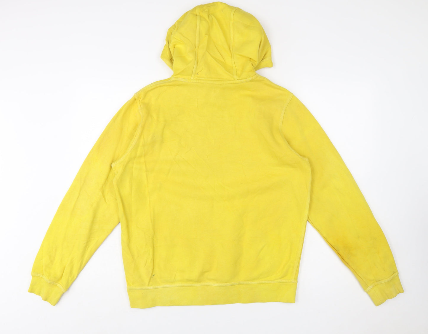 Nike Mens Yellow Pullover Hoodie M Hooded Fleece Sweatshirt