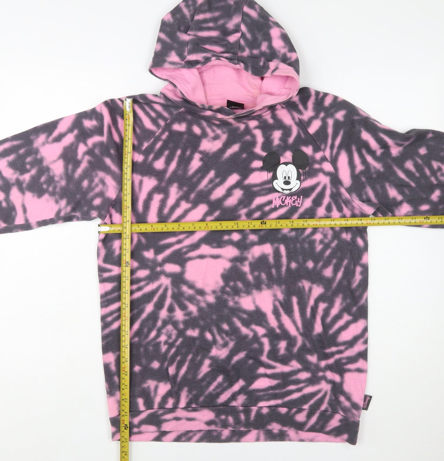 Disney at Primark Girls Pink Tie Dye Mickey Mouse Fleece Hoodie 13-14 Years
