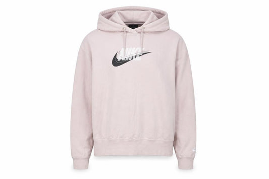 Nike Womens Pink Pullover Hoodie XS Cotton Blend Logo Sweatshirt