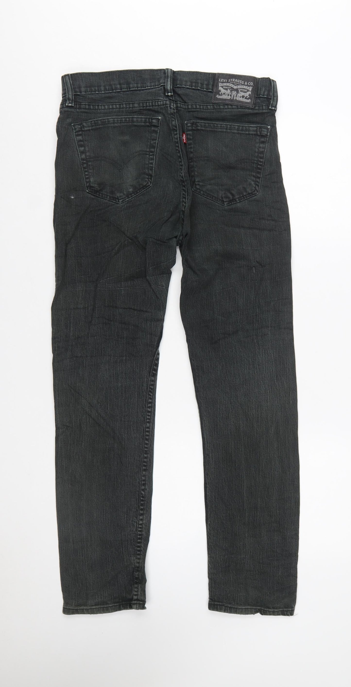 Levi Strauss Men's Black 32x30 Straight Fit Denim Jeans