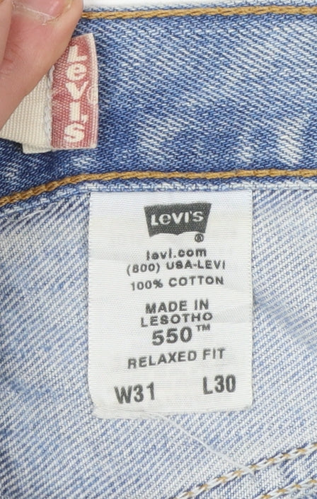 Levi's 550 Men's Blue Relaxed Fit Jeans W31 L30 Denim Classic
