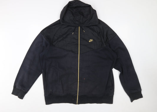 Nike Womens Black Full Zip Hoodie XL Sportswear Jacket